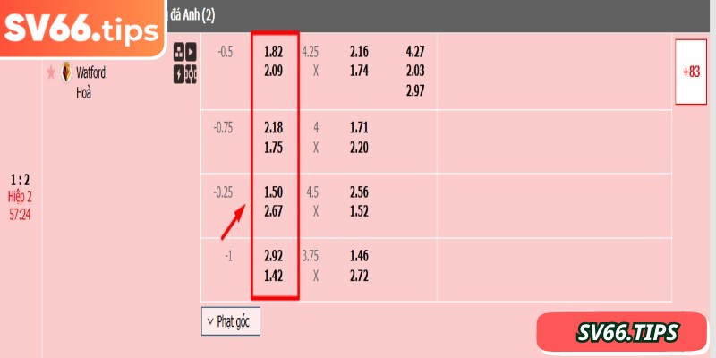 Cách tính điểm kèo châu Âu SV66 đơn giản dễ hiểu